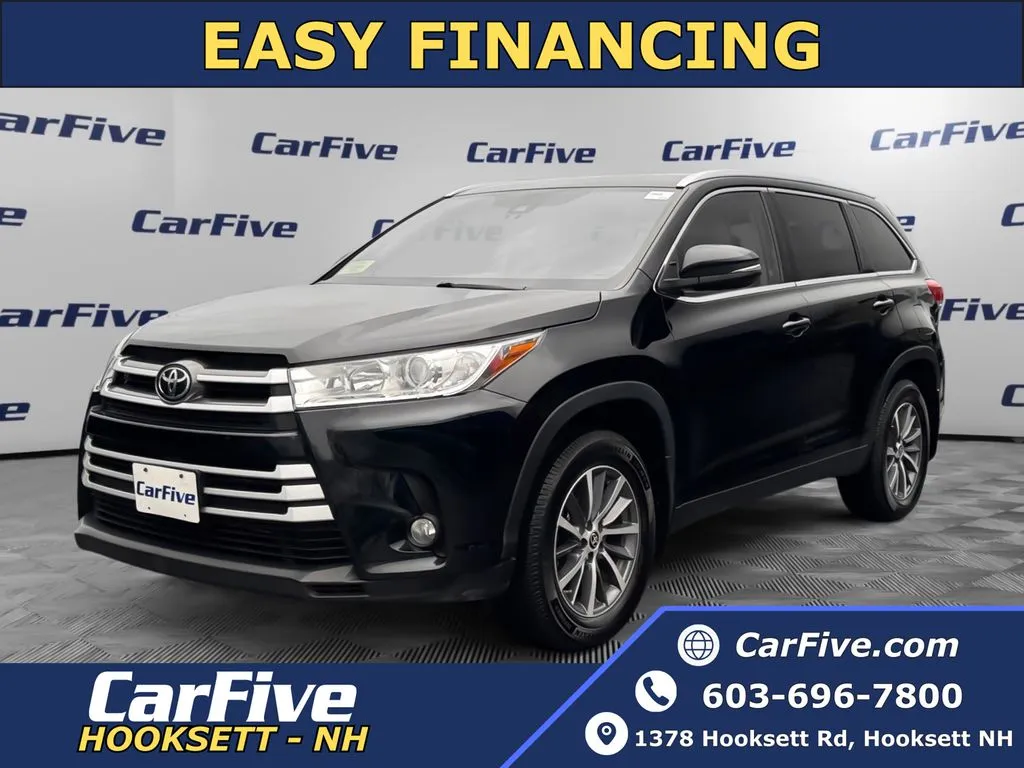 Black 2019 Toyota Highlander XLE for sale in Hooksett, NH