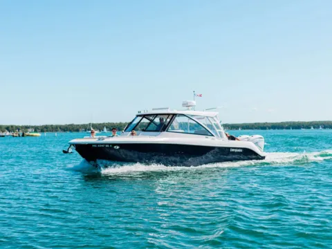 Photos of 2020 Everglades 340 Dual Console for sale in Charlevoix, MI at Dry Harbour Marine