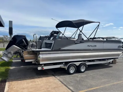 Another view of 2025 Avalon Catalina Platinum Versatile Rear Bench 2785 for sale in Charlevoix, MI at Dry Harbour Marine