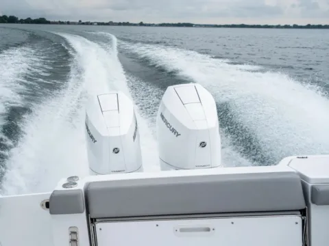 Another view of 2026 Everglades 367CX for sale in Charlevoix, MI at Dry Harbour Marine