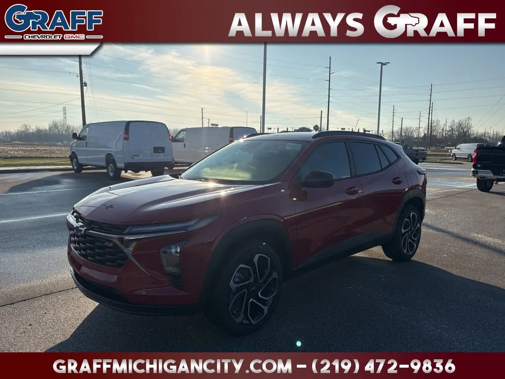 Red 2026 Chevrolet Trax 2RS for sale in Michigan City, IN