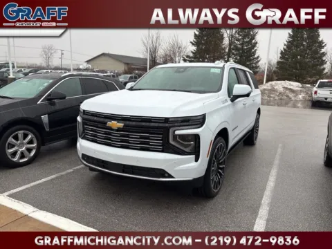 White 2026 Chevrolet Suburban High Country for sale in Michigan City, IN