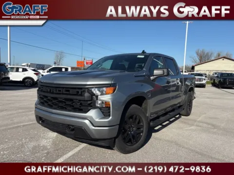 Gray 2026 Chevrolet Silverado 1500 Custom for sale in Michigan City, IN