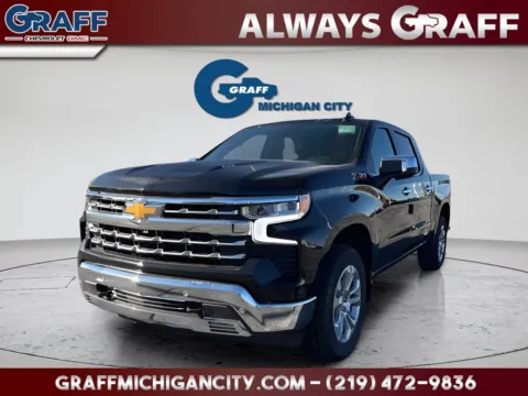 Black 2026 Chevrolet Silverado 1500 LTZ for sale in Michigan City, IN
