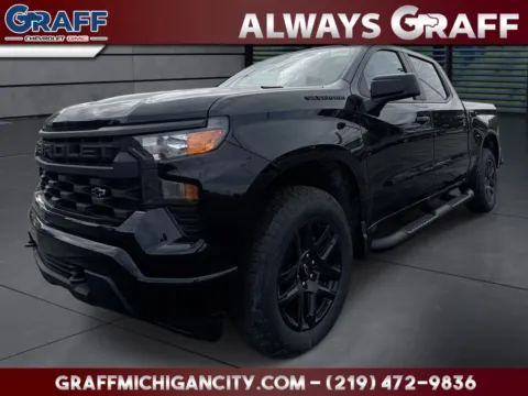 Black 2026 Chevrolet Silverado 1500 Custom for sale in Michigan City, IN