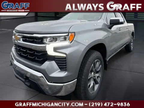 Gray 2026 Chevrolet Silverado 1500 LT for sale in Michigan City, IN