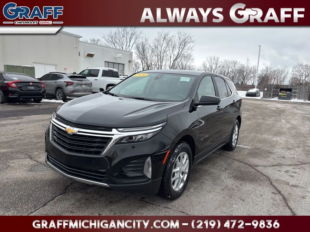 Black 2024 Chevrolet Equinox LT for sale in Michigan City, IN