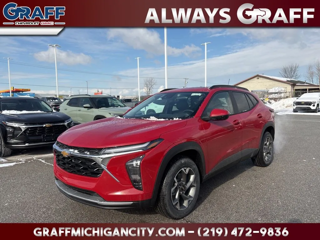 Red 2026 Chevrolet Trax LT for sale in Michigan City, IN