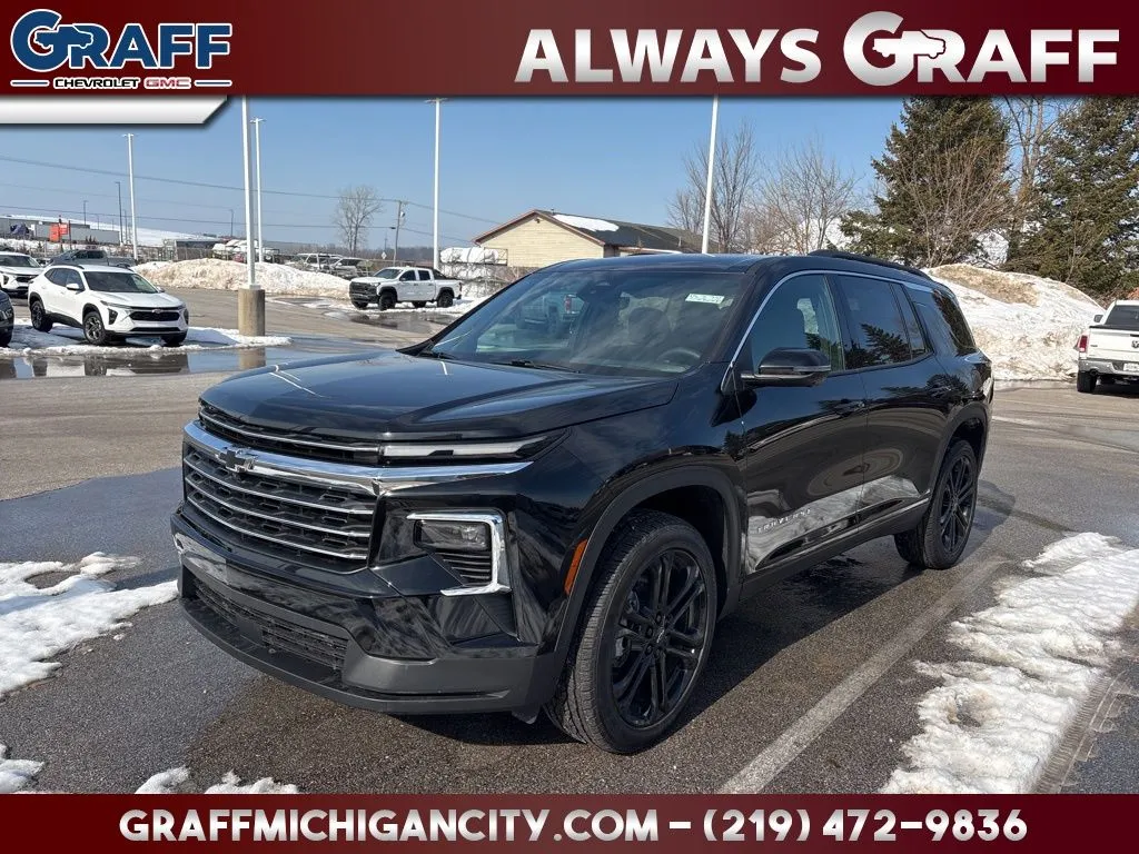 Black 2026 Chevrolet Traverse LT for sale in Michigan City, IN