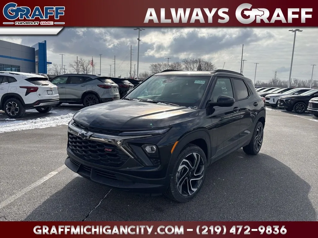 Black 2026 Chevrolet TrailBlazer RS for sale in Michigan City, IN