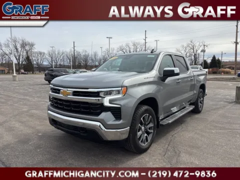 Gray 2024 Chevrolet Silverado 1500 LT for sale in Michigan City, IN