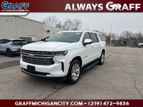 White 2023 Chevrolet Suburban Premier for sale in Michigan City, IN