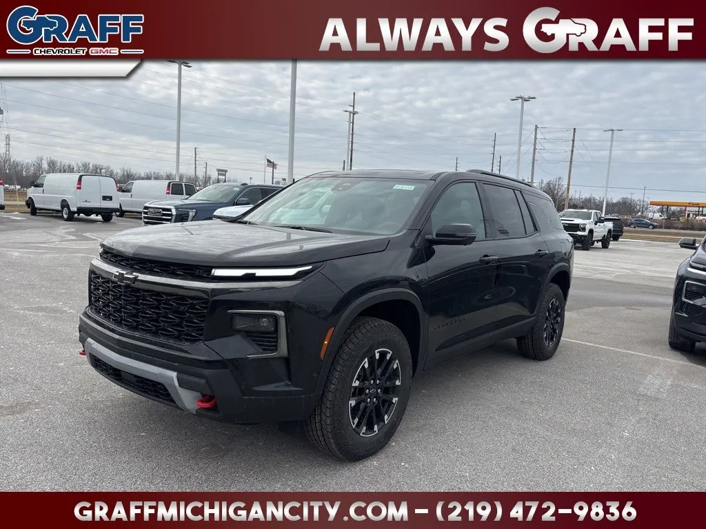 Black 2026 Chevrolet Traverse Z71 for sale in Michigan City, IN