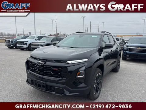 Black 2026 Chevrolet Equinox RS for sale in Michigan City, IN