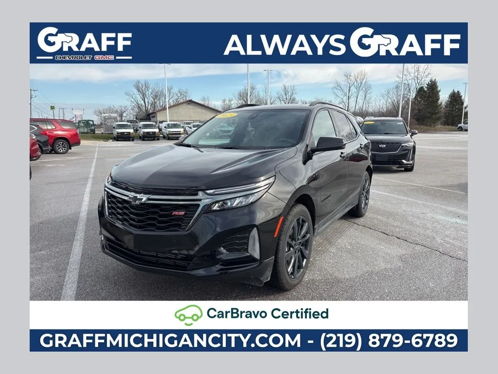 Black 2023 Chevrolet Equinox RS for sale in Michigan City, IN