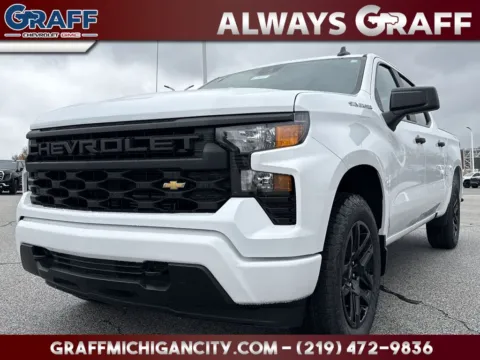 White 2026 Chevrolet Silverado 1500 Custom for sale in Michigan City, IN