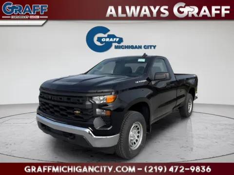 Black 2026 Chevrolet Silverado 1500 WT for sale in Michigan City, IN