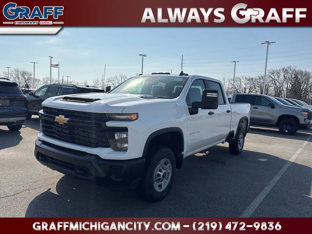 White 2026 Chevrolet Silverado 2500HD Work Truck for sale in Michigan City, IN