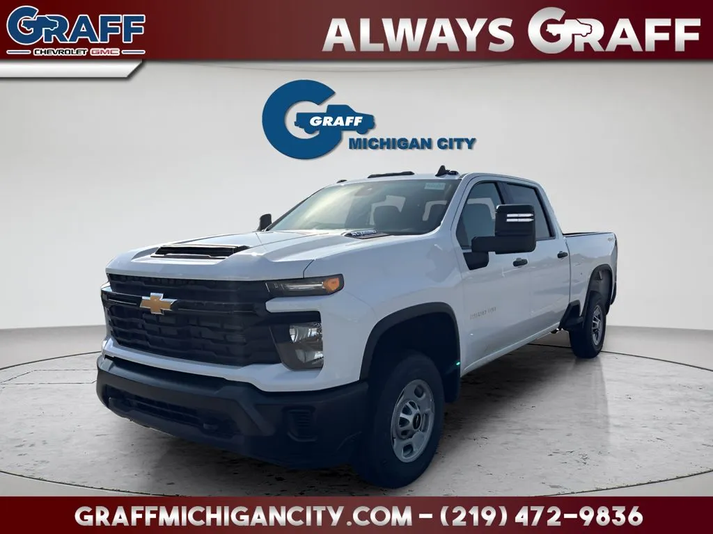 White 2026 Chevrolet Silverado 2500HD Work Truck for sale in Michigan City, IN