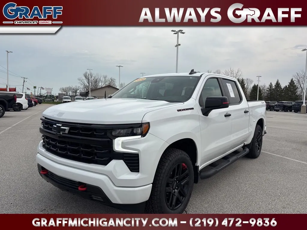 White 2024 Chevrolet Silverado 1500 RST for sale in Michigan City, IN