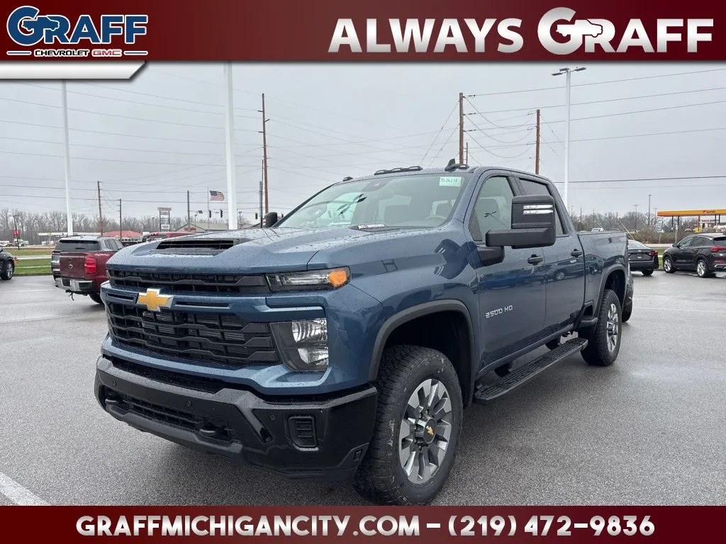 Blue 2026 Chevrolet Silverado 2500HD Custom for sale in Michigan City, IN