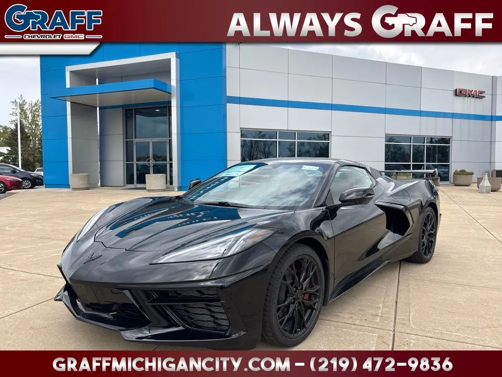 Black 2026 Chevrolet Corvette Stingray for sale in Michigan City, IN