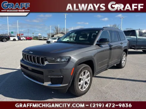 Gray 2021 Jeep Grand Cherokee L Limited for sale in Michigan City, IN