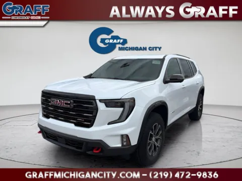 White 2026 GMC Acadia AT4 for sale in Michigan City, IN