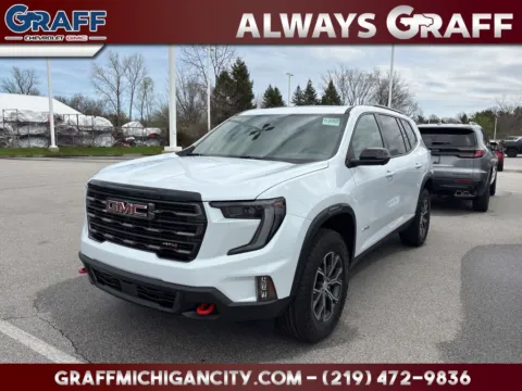 White 2026 GMC Acadia AT4 for sale in Michigan City, IN