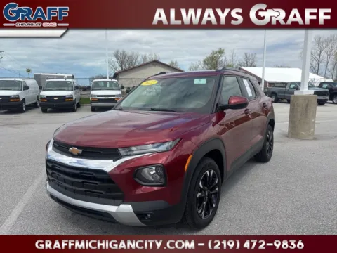 Red 2022 Chevrolet TrailBlazer LT for sale in Michigan City, IN