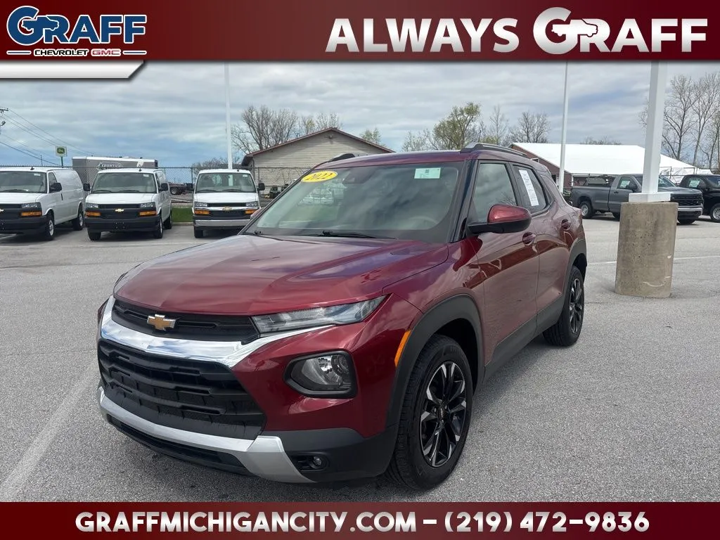 Red 2022 Chevrolet TrailBlazer LT for sale in Michigan City, IN
