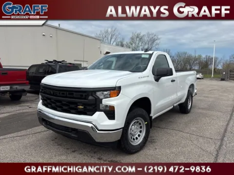 White 2026 Chevrolet Silverado 1500 WT for sale in Michigan City, IN