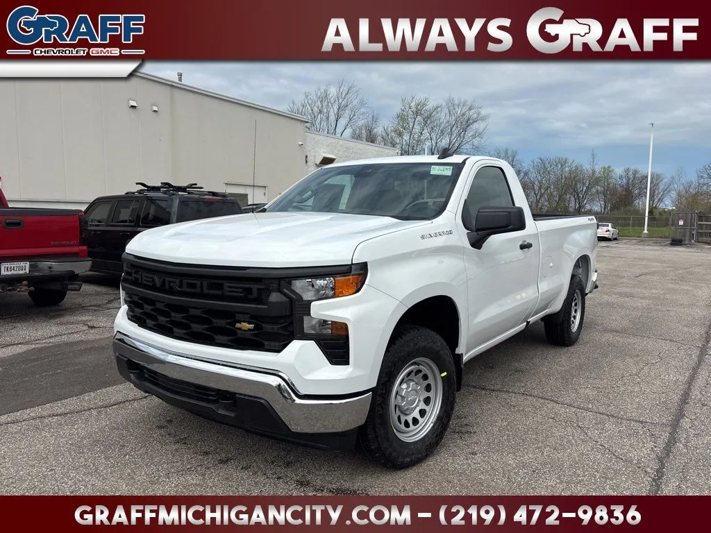 White 2026 Chevrolet Silverado 1500 WT for sale in Michigan City, IN