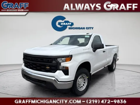 White 2026 Chevrolet Silverado 1500 WT for sale in Michigan City, IN