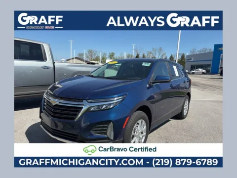 Blue 2022 Chevrolet Equinox LT for sale in Michigan City, IN