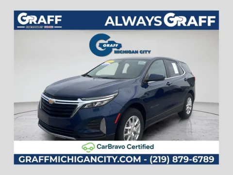 Blue 2022 Chevrolet Equinox LT for sale in Michigan City, IN