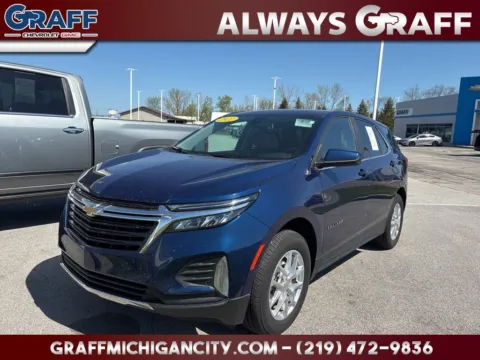 Blue 2022 Chevrolet Equinox LT for sale in Michigan City, IN