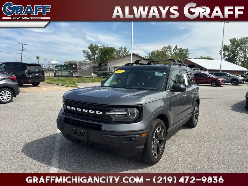 Gray 2022 Ford Bronco Sport Outer Banks for sale in Michigan City, IN