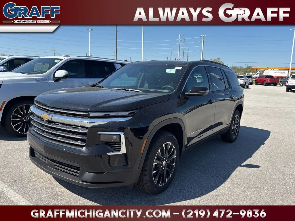 Black 2026 Chevrolet Traverse LT for sale in Michigan City, IN