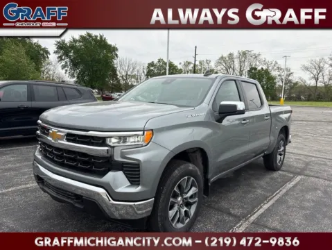 Gray 2026 Chevrolet Silverado 1500 LT for sale in Michigan City, IN