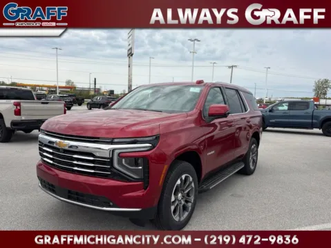 Red 2026 Chevrolet Tahoe LT for sale in Michigan City, IN