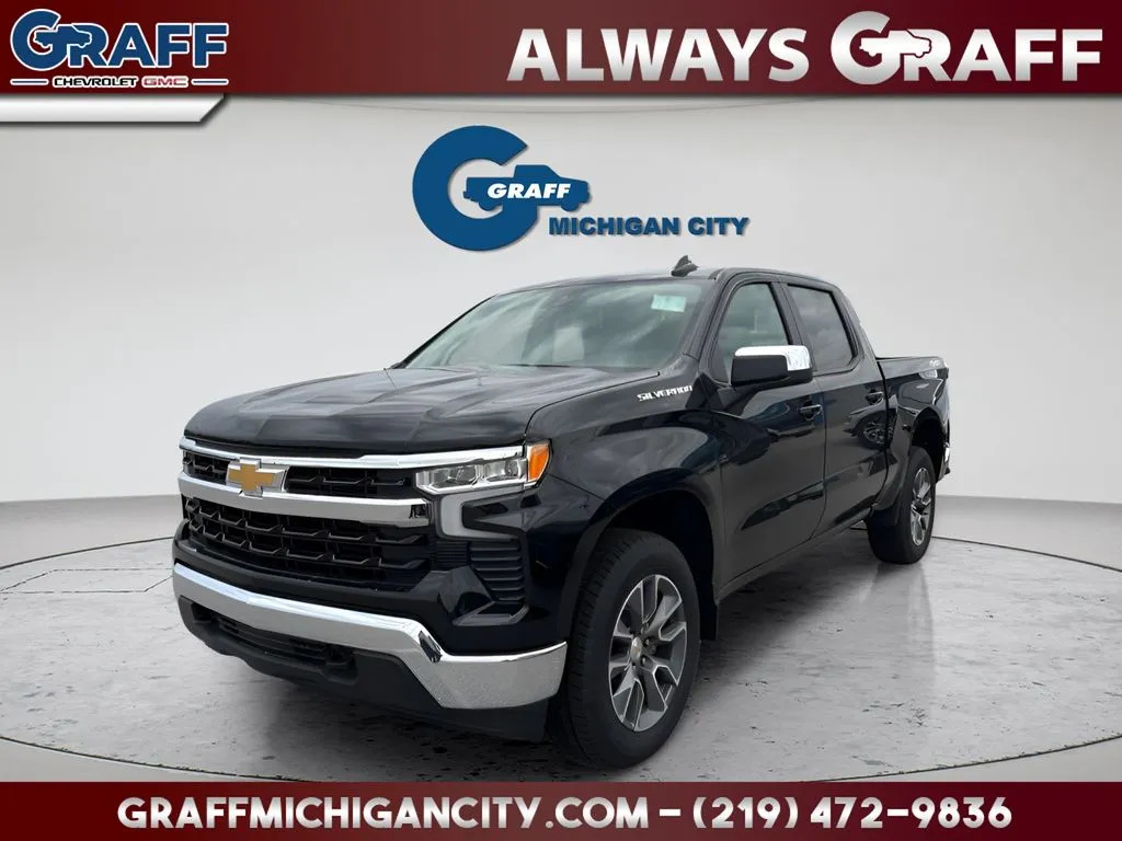 Black 2026 Chevrolet Silverado 1500 LT for sale in Michigan City, IN