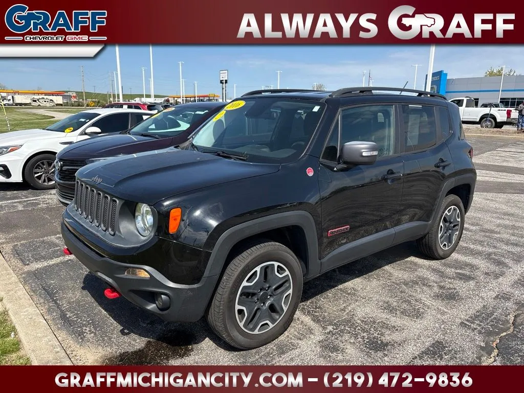 Black 2016 Jeep Renegade Trailhawk for sale in Michigan City, IN