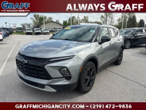 Gray 2023 Chevrolet Blazer LT for sale in Michigan City, IN