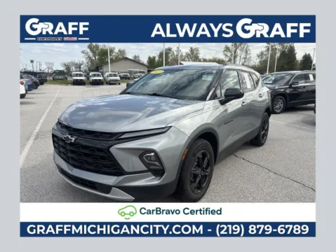 Gray 2023 Chevrolet Blazer LT for sale in Michigan City, IN