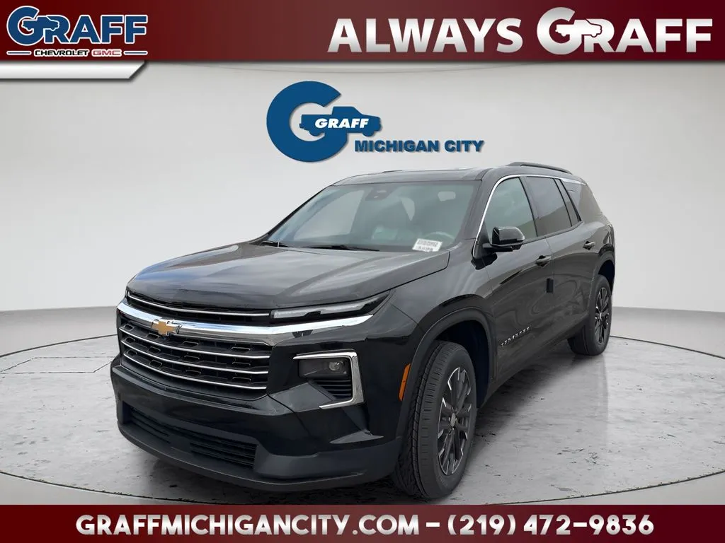 Black 2026 Chevrolet Traverse LT for sale in Michigan City, IN