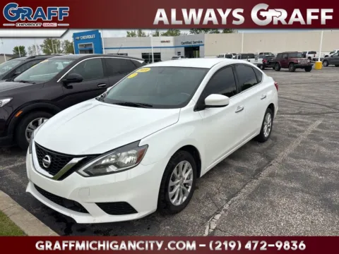 White 2019 Nissan Sentra SV for sale in Michigan City, IN