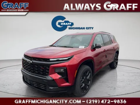Red 2026 Chevrolet Traverse RS for sale in Michigan City, IN