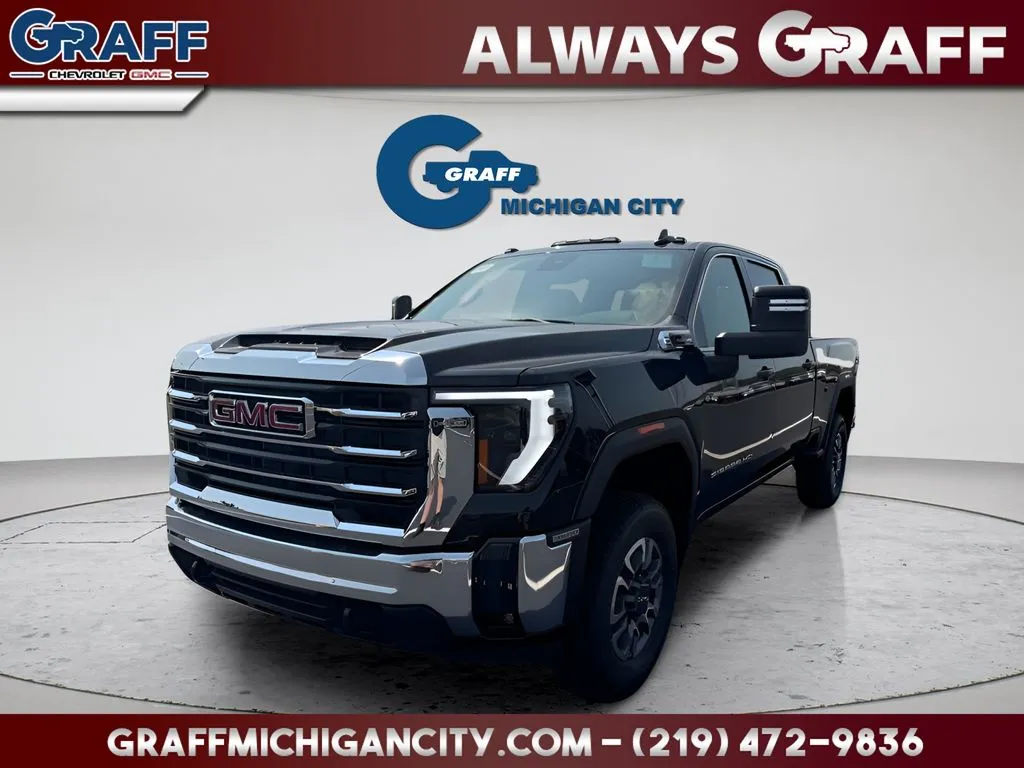 Black 2026 GMC Sierra 3500HD SLE for sale in Michigan City, IN