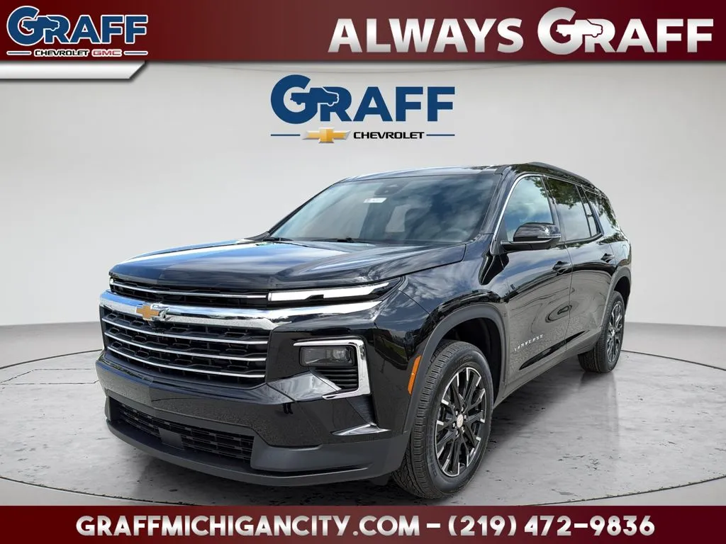 Black 2026 Chevrolet Traverse LT for sale in Michigan City, IN
